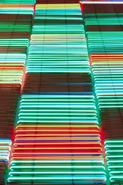 Colorful ceiling light Foto stock