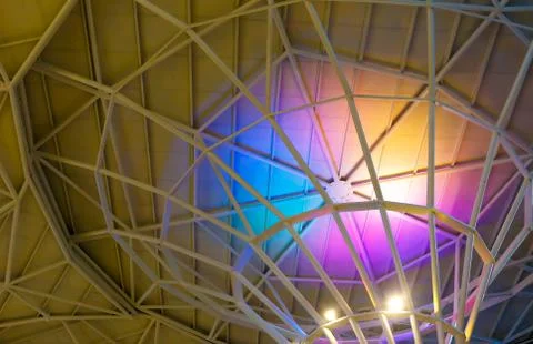 Colorful ceiling structure texture Stock Photos