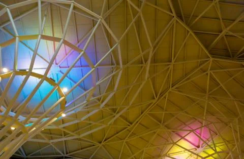Colorful ceiling structure texture Stock Photos
