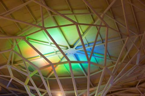 Colorful ceiling structure texture Stock Photos