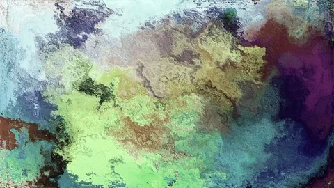 Colorful cement wall background loop Stock Footage 160602414