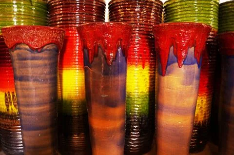 Colorful ceramic  background Stock Photos