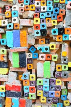 Colorful Ceramic Tile Patterns Background. Stock Photos