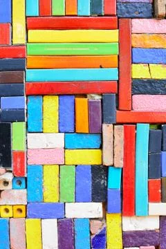 Colorful Ceramic Tile Patterns Background. Stock Photos