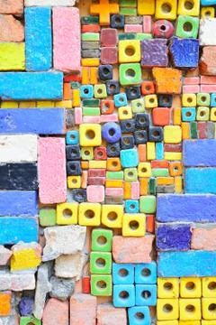 Colorful Ceramic Tile Patterns Background. Foto stock