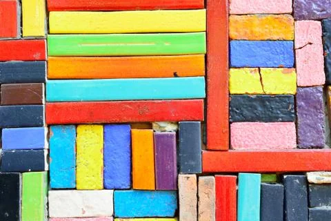 Colorful Ceramic Tile Patterns Background. Stock Photos