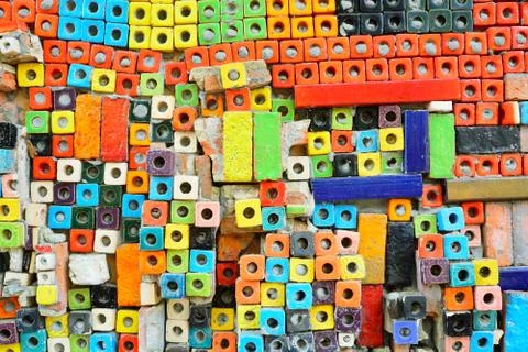 Colorful Ceramic Tile Patterns Background. Stock Photos