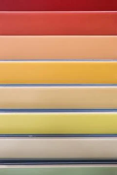 Colorful ceramic tiles - variation of different colored tiles Stock Photos