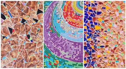 Colorful ceramic wall Stock Photos