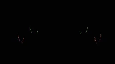 Colorful CG Animated Firework Separated on Black Stock Footage 68740345