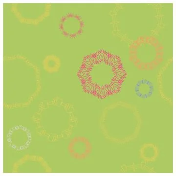Colorful chain bracelets endless texture. Illustrazione stock
