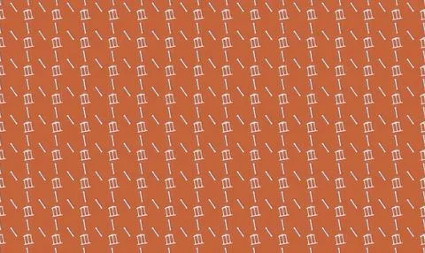 Colorful chair pattern on red background for design projects Stock Illustration