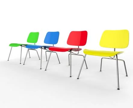 Colorful Chairs Stock Illustration