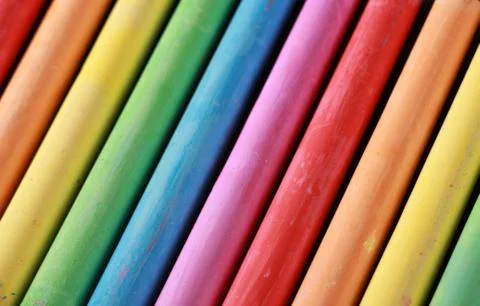 Colorful Chalks Background Stock Photos