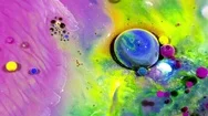 Colorful Chaos Ink Spread In Liquid And Spheres Turbulence Movement Stock Footage