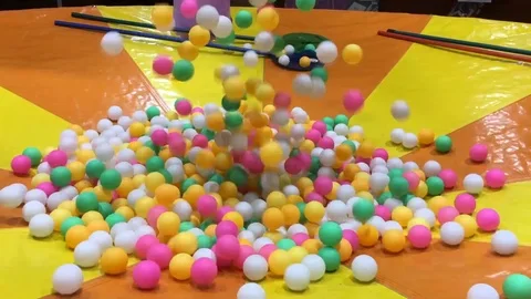 Colorful Chaotic Disordered Plastic Balls Stock Footage 102667256