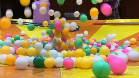 Colorful Chaotic Disordered Plastic Balls Stock Footage 102667388
