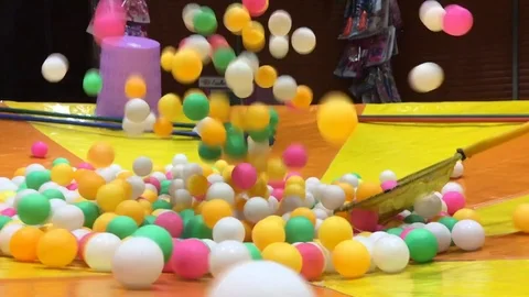 Colorful Chaotic Disordered Plastic Balls Stock Footage 102667490