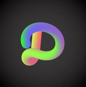 Colorful character from a font set, vector illustration Stock Illustration