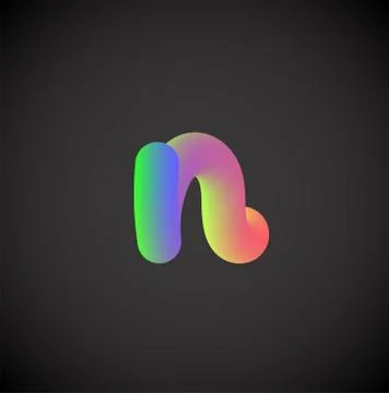 Colorful character from a font set, vector illustration Stock Illustration