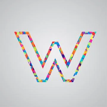 Colorful character from a typeset, vector Stock Illustration