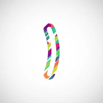Colorful character from a typeset, vector illustration Stock Illustration