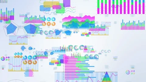 Colorful chart abstract. Statistics concept. Graphical user interface. Stock Footage 103668072