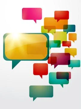 Colorful chat bubble Stock Illustration