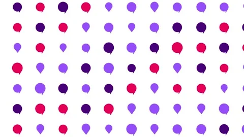 Colorful Chat Message Icons Grid Pattern on White Background Stock-Footage 335808713