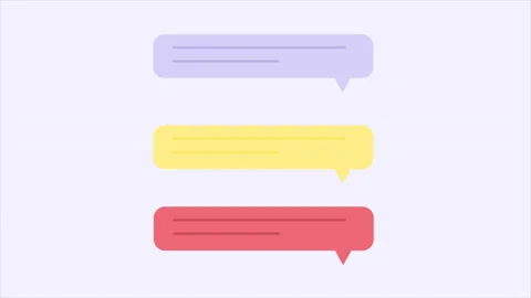 Colorful Chatting Message Elements Stock Footage 219556397