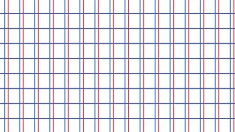 Colorful Checked Pattern with Blue Red and White Lines. 스톡 일러스트