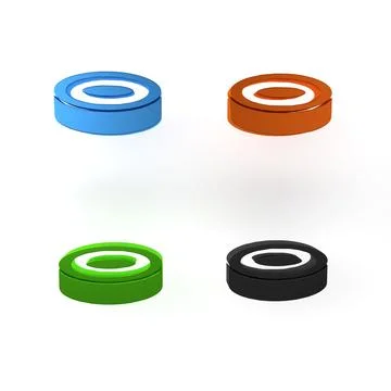 Colorful Checker game chips icon isolated on white background. Minimalism c.. Stock Illustration