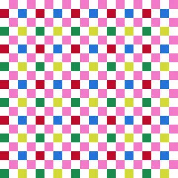 Colorful Checkerboard Grid Pattern, abstract vector seamless background Ilustración de archivo
