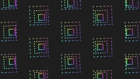 Colorful checkerboard pattern repeating in seamless grid Stock Footage 263542283