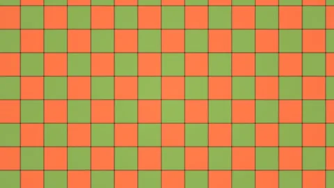 Colorful checkered pattern with green and orange squares Stock Footage 338350625