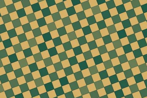 Colorful checkered pattern with green, beige, and gray squares Stock Illustration