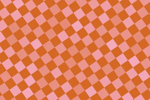 Colorful checkered pattern with pink and orange squares Stock Photos