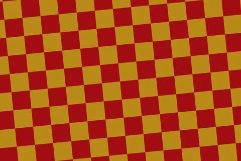 Colorful checkered pattern with red and gold squares Illustrazione stock