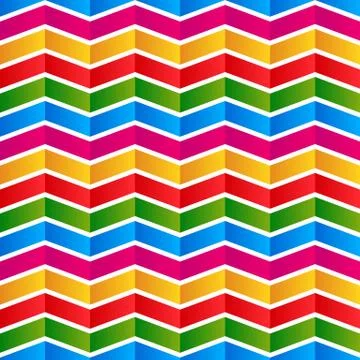 Colorful chevron background, pattern. Seamlessly repeatable. Vector. Stock Illustration