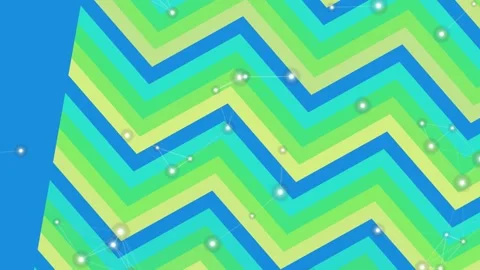 Colorful Chevron Geometric Pattern with Plexus Network 動画素材 333695502