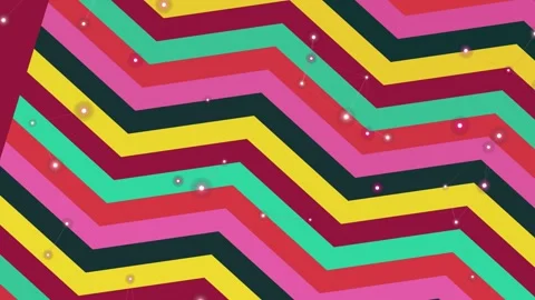 Colorful Chevron Pattern with Glittering Dots. Stock-Footage 329927962