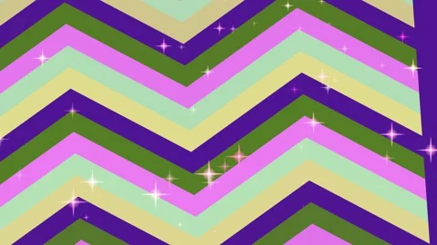 Colorful Chevron Pattern with Sparkling Lights. Stock Footage 329483850