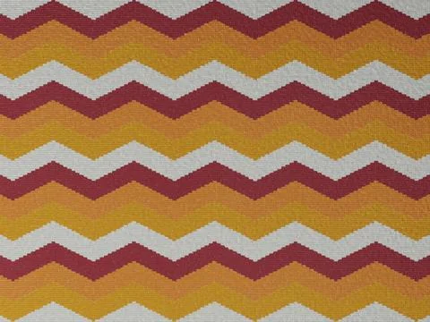 Colorful Chevron Zigzag Pattern Fabric Background with Retro Geometric Design イラスト素材