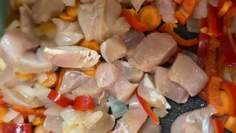 Colorful Chicken Prep Stock Footage 310494052