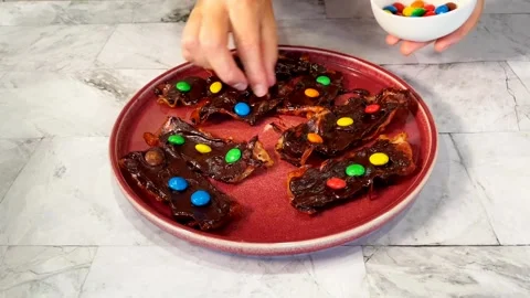 Colorful Chocolate Bark Stock Footage 319021123