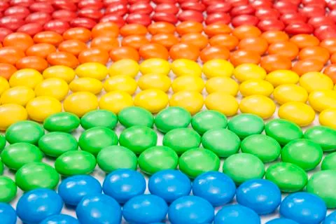 Colorful chocolate candy Stock Photos