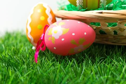 Colorful chocolate easter eggs Foto stock