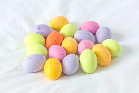 Colorful chocolate easter eggs Stock Photos