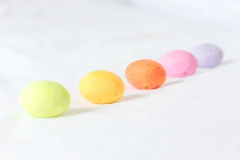 Colorful chocolate easter eggs Stock Photos