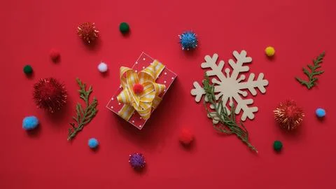 A colorful Christmas composition Stock Photos